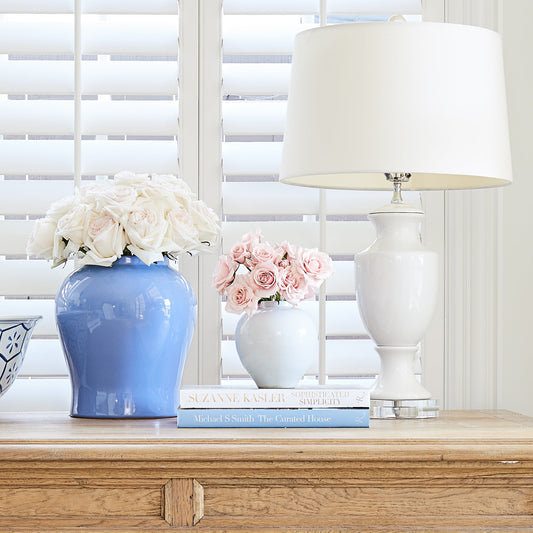 French Blue Temple Jar