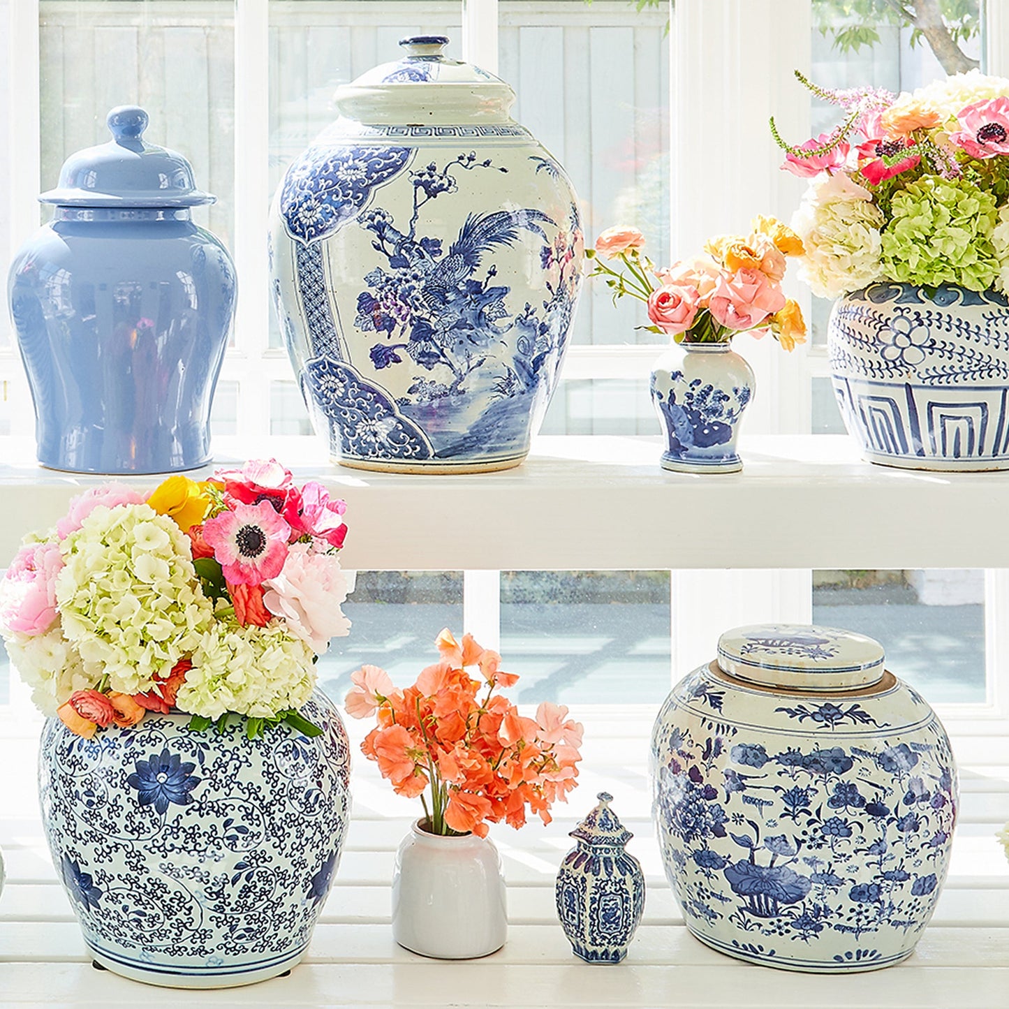 Large Brushed Porcelain Jar